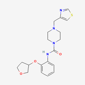 molecular formula C19H24N4O3S B7143145 N-[2-(oxolan-3-yloxy)phenyl]-4-(1,3-thiazol-4-ylmethyl)piperazine-1-carboxamide 