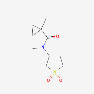 molecular formula C10H17NO3S B7143258 N-(1,1-dioxothiolan-3-yl)-N,1-dimethylcyclopropane-1-carboxamide 