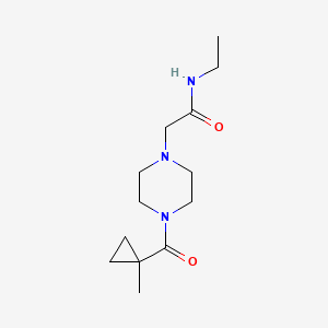 molecular formula C13H23N3O2 B7143269 N-ethyl-2-[4-(1-methylcyclopropanecarbonyl)piperazin-1-yl]acetamide 