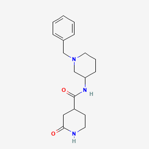 molecular formula C18H25N3O2 B7143282 N-(1-benzylpiperidin-3-yl)-2-oxopiperidine-4-carboxamide 