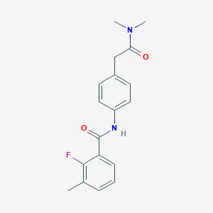 molecular formula C18H19FN2O2 B7143287 N-[4-[2-(dimethylamino)-2-oxoethyl]phenyl]-2-fluoro-3-methylbenzamide 