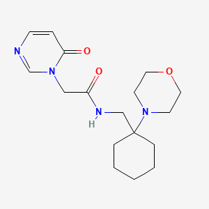 molecular formula C17H26N4O3 B7143320 N-[(1-morpholin-4-ylcyclohexyl)methyl]-2-(6-oxopyrimidin-1-yl)acetamide 