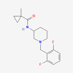 molecular formula C17H22F2N2O B7143411 N-[1-[(2,6-difluorophenyl)methyl]piperidin-3-yl]-1-methylcyclopropane-1-carboxamide 