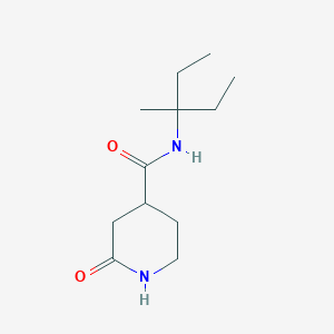 molecular formula C12H22N2O2 B7143423 N-(3-methylpentan-3-yl)-2-oxopiperidine-4-carboxamide 