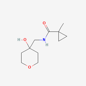 molecular formula C11H19NO3 B7143485 N-[(4-hydroxyoxan-4-yl)methyl]-1-methylcyclopropane-1-carboxamide 