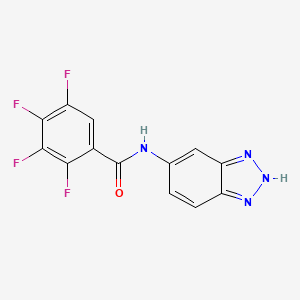 molecular formula C13H6F4N4O B7143511 N-(2H-benzotriazol-5-yl)-2,3,4,5-tetrafluorobenzamide 
