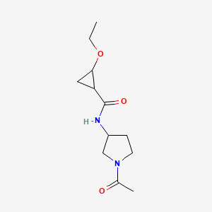 molecular formula C12H20N2O3 B7143554 N-(1-acetylpyrrolidin-3-yl)-2-ethoxycyclopropane-1-carboxamide 
