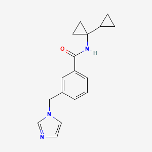 molecular formula C17H19N3O B7143563 N-(1-cyclopropylcyclopropyl)-3-(imidazol-1-ylmethyl)benzamide 
