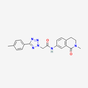 molecular formula C20H20N6O2 B7143586 N-(2-methyl-1-oxo-3,4-dihydroisoquinolin-7-yl)-2-[5-(4-methylphenyl)tetrazol-2-yl]acetamide 