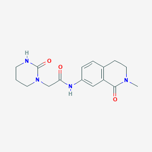 molecular formula C16H20N4O3 B7143797 N-(2-methyl-1-oxo-3,4-dihydroisoquinolin-7-yl)-2-(2-oxo-1,3-diazinan-1-yl)acetamide 