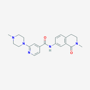 molecular formula C21H25N5O2 B7143803 N-(2-methyl-1-oxo-3,4-dihydroisoquinolin-7-yl)-2-(4-methylpiperazin-1-yl)pyridine-4-carboxamide 