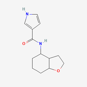 molecular formula C13H18N2O2 B7143810 N-(2,3,3a,4,5,6,7,7a-octahydro-1-benzofuran-4-yl)-1H-pyrrole-3-carboxamide 