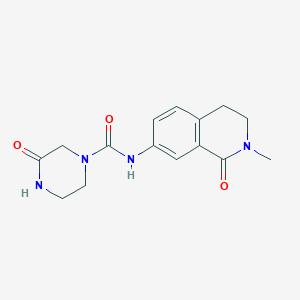 molecular formula C15H18N4O3 B7143889 N-(2-methyl-1-oxo-3,4-dihydroisoquinolin-7-yl)-3-oxopiperazine-1-carboxamide 