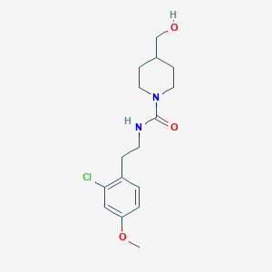 molecular formula C16H23ClN2O3 B7143990 N-[2-(2-chloro-4-methoxyphenyl)ethyl]-4-(hydroxymethyl)piperidine-1-carboxamide 
