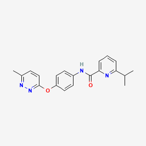 molecular formula C20H20N4O2 B7144122 N-[4-(6-methylpyridazin-3-yl)oxyphenyl]-6-propan-2-ylpyridine-2-carboxamide 