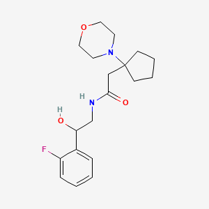 molecular formula C19H27FN2O3 B7144241 N-[2-(2-fluorophenyl)-2-hydroxyethyl]-2-(1-morpholin-4-ylcyclopentyl)acetamide 
