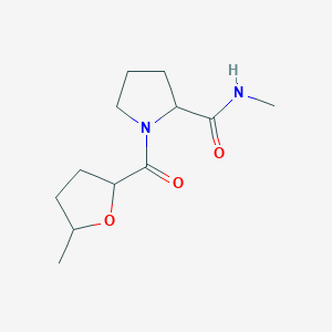 molecular formula C12H20N2O3 B7144617 N-methyl-1-(5-methyloxolane-2-carbonyl)pyrrolidine-2-carboxamide 
