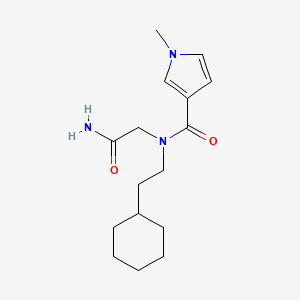molecular formula C16H25N3O2 B7144629 N-(2-amino-2-oxoethyl)-N-(2-cyclohexylethyl)-1-methylpyrrole-3-carboxamide 
