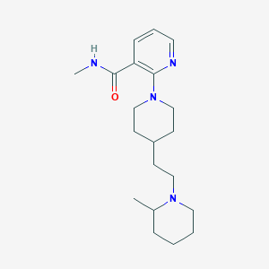 molecular formula C20H32N4O B7144672 N-methyl-2-[4-[2-(2-methylpiperidin-1-yl)ethyl]piperidin-1-yl]pyridine-3-carboxamide 