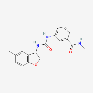 molecular formula C18H19N3O3 B7144981 N-methyl-3-[(5-methyl-2,3-dihydro-1-benzofuran-3-yl)carbamoylamino]benzamide 