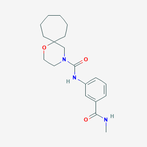molecular formula C19H27N3O3 B7144989 N-[3-(methylcarbamoyl)phenyl]-1-oxa-4-azaspiro[5.6]dodecane-4-carboxamide 