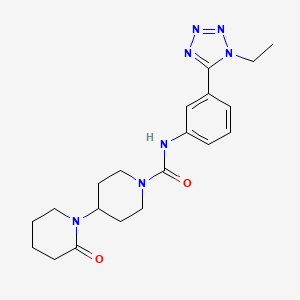 molecular formula C20H27N7O2 B7145005 N-[3-(1-ethyltetrazol-5-yl)phenyl]-4-(2-oxopiperidin-1-yl)piperidine-1-carboxamide 