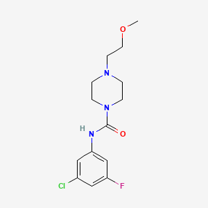 molecular formula C14H19ClFN3O2 B7145009 N-(3-chloro-5-fluorophenyl)-4-(2-methoxyethyl)piperazine-1-carboxamide 