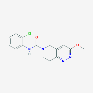 molecular formula C15H15ClN4O2 B7145147 N-(2-chlorophenyl)-3-methoxy-7,8-dihydro-5H-pyrido[4,3-c]pyridazine-6-carboxamide 
