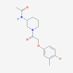 molecular formula C16H21BrN2O3 B7145199 N-[1-[2-(4-bromo-3-methylphenoxy)acetyl]piperidin-3-yl]acetamide 