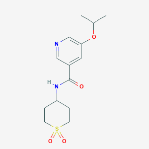 molecular formula C14H20N2O4S B7145268 N-(1,1-dioxothian-4-yl)-5-propan-2-yloxypyridine-3-carboxamide 