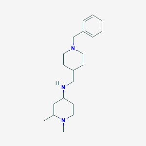 molecular formula C20H33N3 B7145379 N-[(1-benzylpiperidin-4-yl)methyl]-1,2-dimethylpiperidin-4-amine 