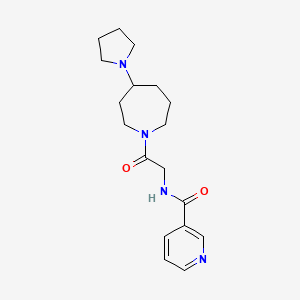 molecular formula C18H26N4O2 B7145429 N-[2-oxo-2-(4-pyrrolidin-1-ylazepan-1-yl)ethyl]pyridine-3-carboxamide 