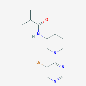 molecular formula C13H19BrN4O B7145449 N-[1-(5-bromopyrimidin-4-yl)piperidin-3-yl]-2-methylpropanamide 