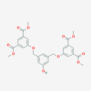 molecular formula C28H26O11 B071455 3,5-Bis[3,5-bis(methoxycarbonyl)phenoxymethyl]phenol CAS No. 186605-76-5