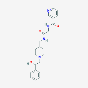 molecular formula C22H28N4O3 B7145656 N-[2-[[1-(2-hydroxy-2-phenylethyl)piperidin-4-yl]methylamino]-2-oxoethyl]pyridine-3-carboxamide 