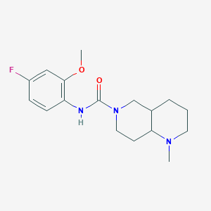 molecular formula C17H24FN3O2 B7145809 N-(4-fluoro-2-methoxyphenyl)-1-methyl-2,3,4,4a,5,7,8,8a-octahydro-1,6-naphthyridine-6-carboxamide 