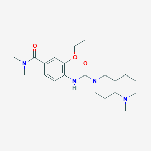 molecular formula C21H32N4O3 B7145895 N-[4-(dimethylcarbamoyl)-2-ethoxyphenyl]-1-methyl-2,3,4,4a,5,7,8,8a-octahydro-1,6-naphthyridine-6-carboxamide 