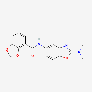 molecular formula C17H15N3O4 B7145988 N-[2-(dimethylamino)-1,3-benzoxazol-5-yl]-1,3-benzodioxole-4-carboxamide 