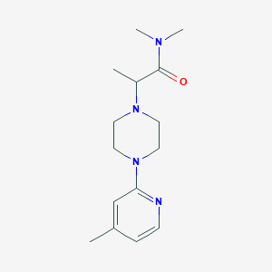 molecular formula C15H24N4O B7146001 N,N-dimethyl-2-[4-(4-methylpyridin-2-yl)piperazin-1-yl]propanamide 