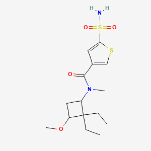 molecular formula C15H24N2O4S2 B7146032 N-(2,2-diethyl-3-methoxycyclobutyl)-N-methyl-5-sulfamoylthiophene-3-carboxamide 