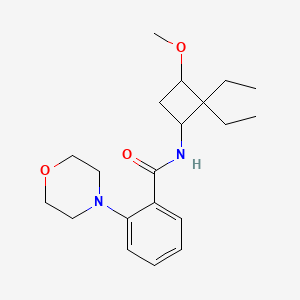 molecular formula C20H30N2O3 B7146062 N-(2,2-diethyl-3-methoxycyclobutyl)-2-morpholin-4-ylbenzamide 