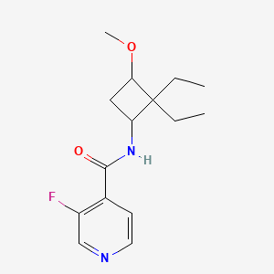 molecular formula C15H21FN2O2 B7146106 N-(2,2-diethyl-3-methoxycyclobutyl)-3-fluoropyridine-4-carboxamide 