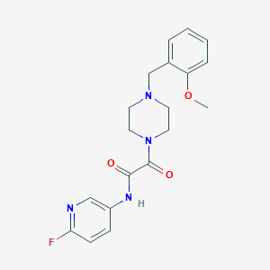 molecular formula C19H21FN4O3 B7146159 N-(6-fluoropyridin-3-yl)-2-[4-[(2-methoxyphenyl)methyl]piperazin-1-yl]-2-oxoacetamide 