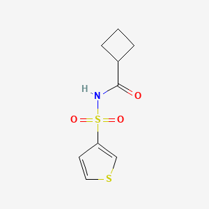 molecular formula C9H11NO3S2 B7146188 N-thiophen-3-ylsulfonylcyclobutanecarboxamide 