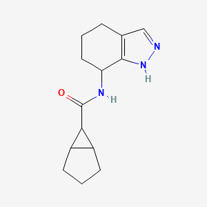 molecular formula C14H19N3O B7146227 N-(4,5,6,7-tetrahydro-1H-indazol-7-yl)bicyclo[3.1.0]hexane-6-carboxamide 