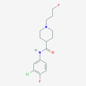 molecular formula C15H19ClF2N2O B7146397 N-(3-chloro-4-fluorophenyl)-1-(3-fluoropropyl)piperidine-4-carboxamide 