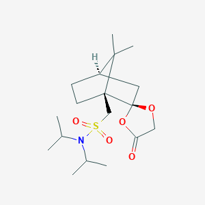 molecular formula C18H31NO5S B071467 1-[(1'S,2S,4'R)-7',7'-Dimethyl-4-oxospiro[1,3-dioxolane-2,2'-bicyclo[2.2.1]heptane]-1'-yl]-N,N-di(propan-2-yl)methanesulfonamide CAS No. 163182-10-3