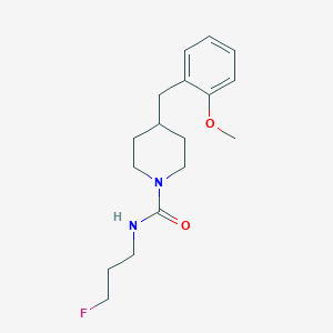 molecular formula C17H25FN2O2 B7146718 N-(3-fluoropropyl)-4-[(2-methoxyphenyl)methyl]piperidine-1-carboxamide 