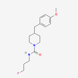 molecular formula C17H25FN2O2 B7146725 N-(3-fluoropropyl)-4-[(4-methoxyphenyl)methyl]piperidine-1-carboxamide 