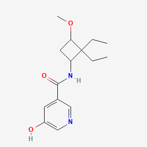 molecular formula C15H22N2O3 B7146767 N-(2,2-diethyl-3-methoxycyclobutyl)-5-hydroxypyridine-3-carboxamide 